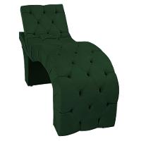 Maca Estética Com Encosto Dobrável Facial Capitonê Cílios Salão P02 Suede Verde - 5