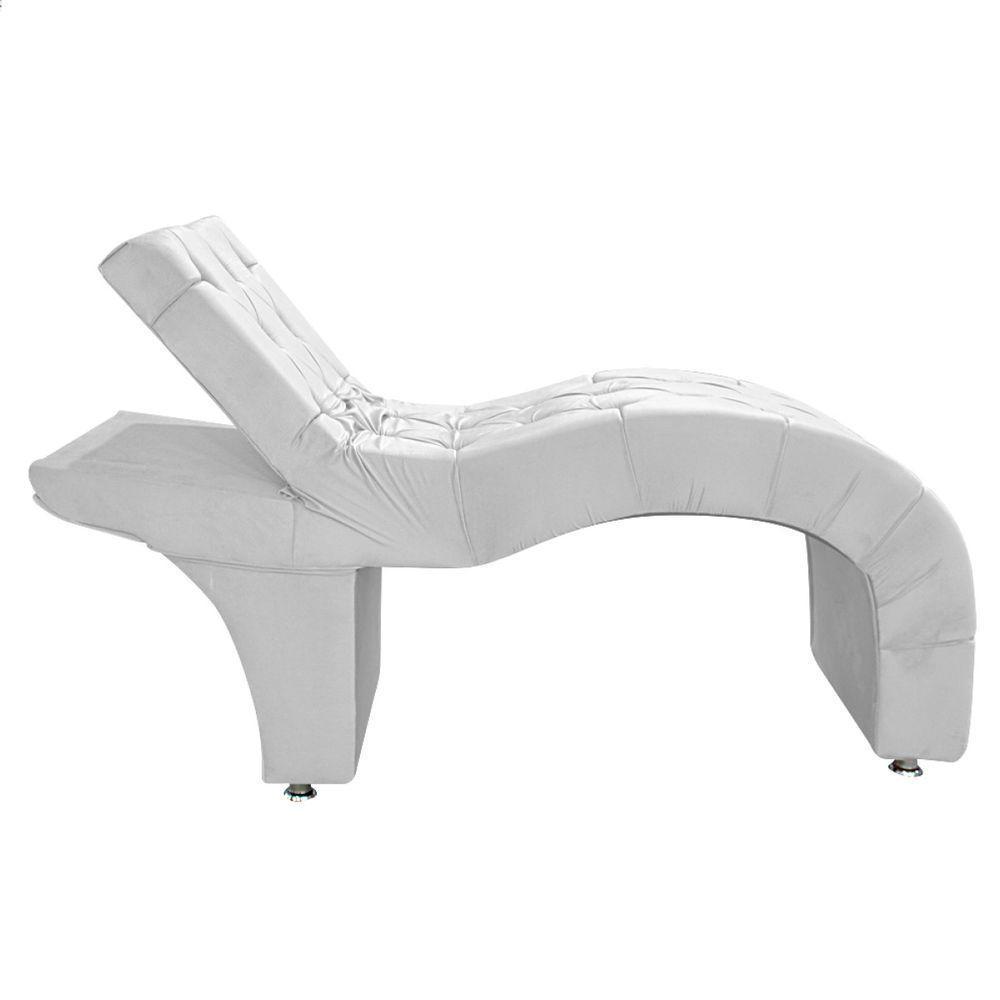 Maca Estética Com Encosto Dobrável Facial Capitonê Cílios Salão P02 Suede Branco - 4