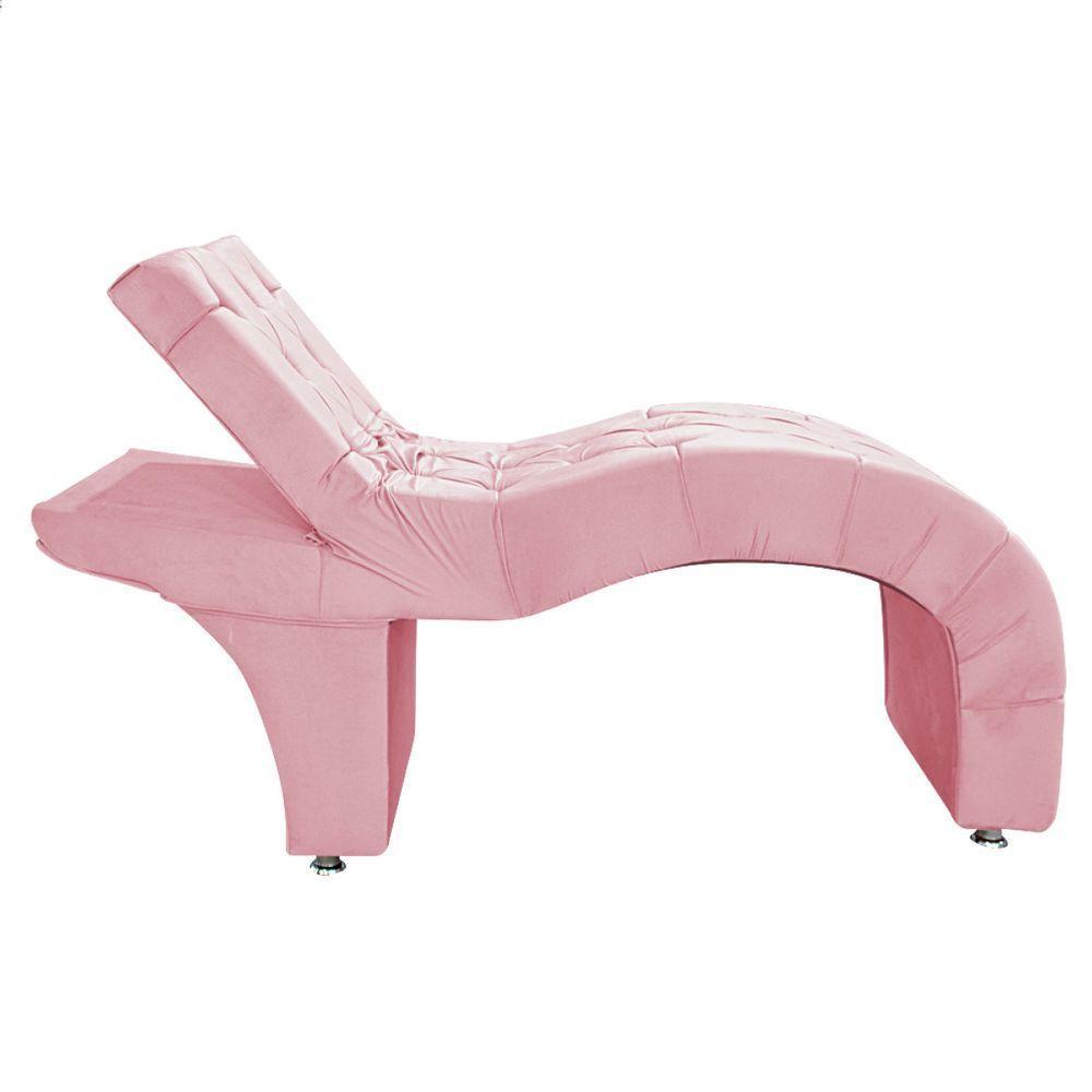 Maca Estética Com Encosto Dobrável Facial Capitonê Cílios Salão P02 Suede Rosabebê - 4