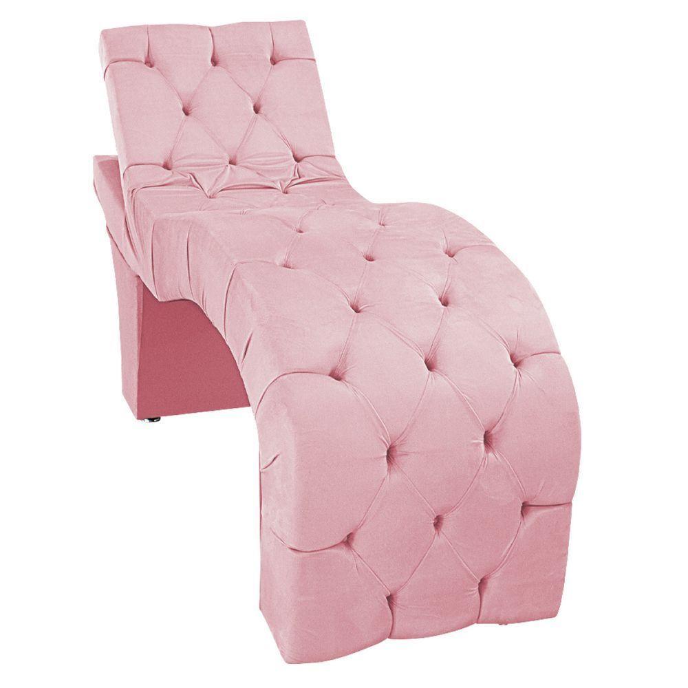 Maca Estética Com Encosto Dobrável Facial Capitonê Cílios Salão P02 Suede Rosabebê - 5