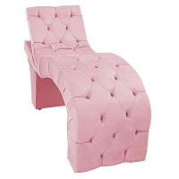 Maca Estética Com Encosto Dobrável Facial Capitonê Cílios Salão P02 Suede Rosabebê - 5