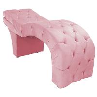 Maca Estética Com Encosto Dobrável Facial Capitonê Cílios Salão P02 Suede Rosabebê - 6