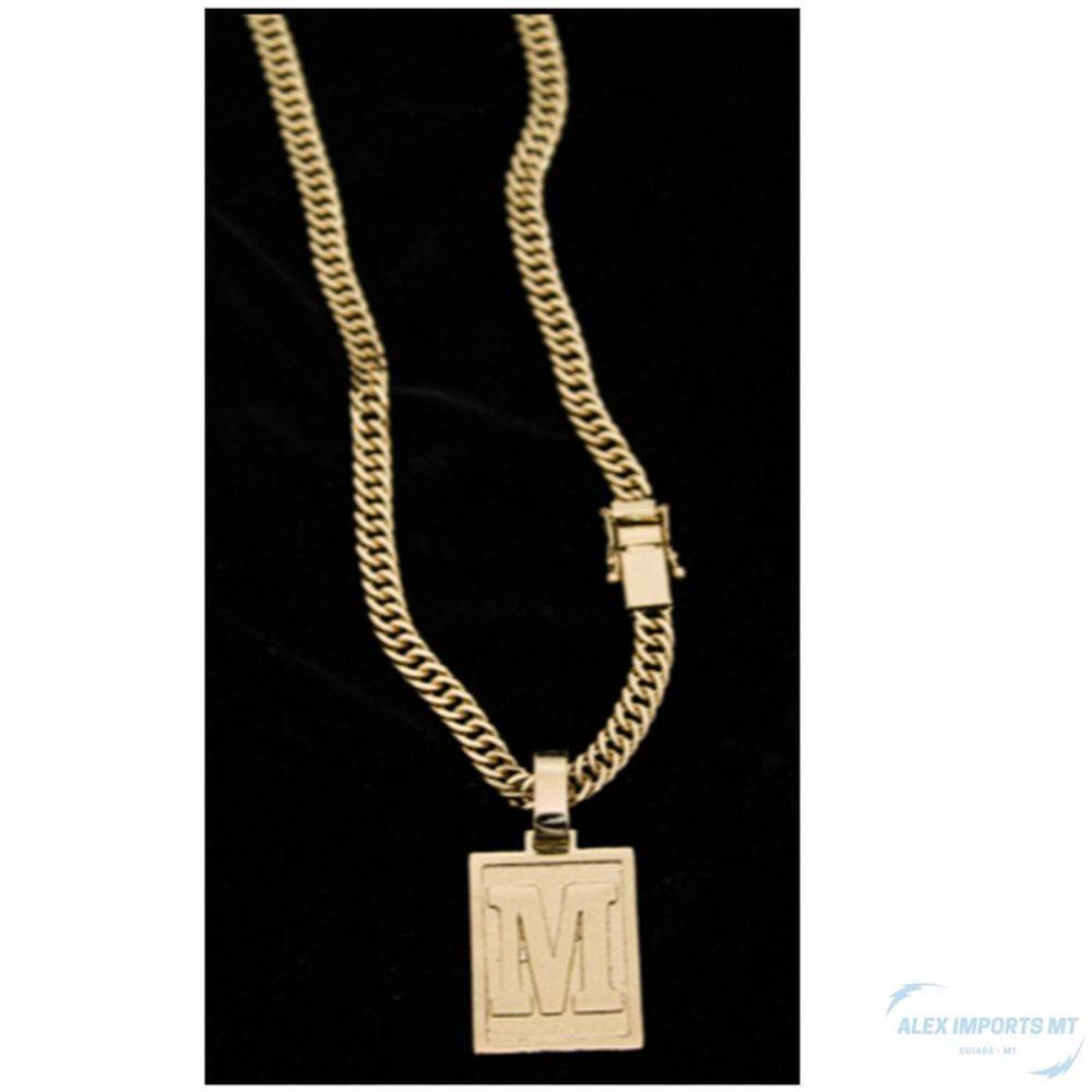 Cordão Grumet Correntes Com Pingente Letra M - 2