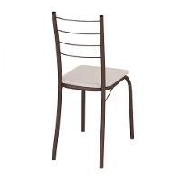 Conjunto De 4 Cadeiras Rio Marrom Assento Creme Teixeira Marrom Com Creme - 2