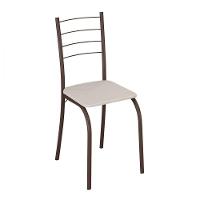 Conjunto De 4 Cadeiras Rio Marrom Assento Creme Teixeira Marrom Com Creme - 4