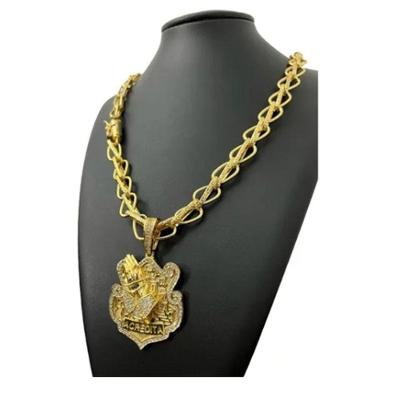 Cordão Balão 13mm + Pingente Acredita Correnti Joia Maciça