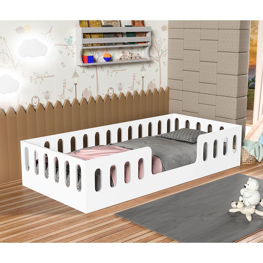 Cama Infantil Montessoriana Helo Solteiro - Branca - Cor: Branco - 1