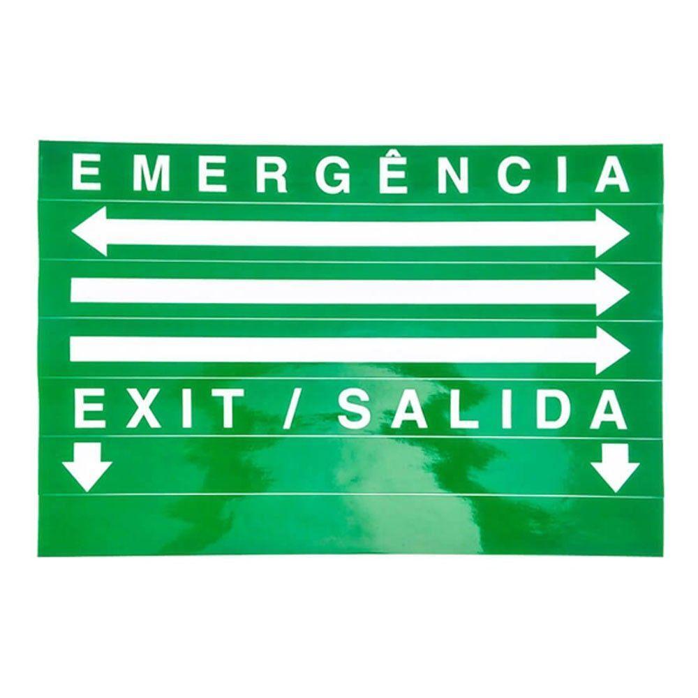 Placa De Sinalizaçao Emergencia Saida Led Bateria Recarregavel Lampada Luz Iluminaçao Empresa Casa - 2