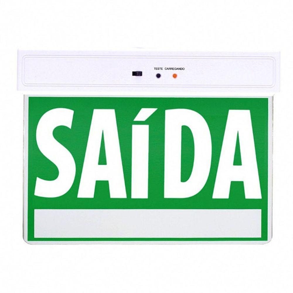 Placa De Sinalizaçao Emergencia Saida Led Bateria Recarregavel Lampada Luz Iluminaçao Empresa Casa - 4
