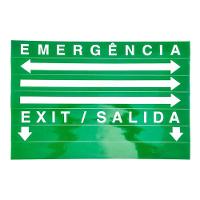 Placa De Sinalizaçao Emergencia Saida Led Bateria Recarregavel Lampada Luz Iluminaçao Empresa Casa - 2