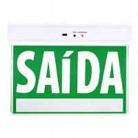 Placa De Sinalizaçao Emergencia Saida Led Bateria Recarregavel Lampada Luz Iluminaçao Empresa Casa