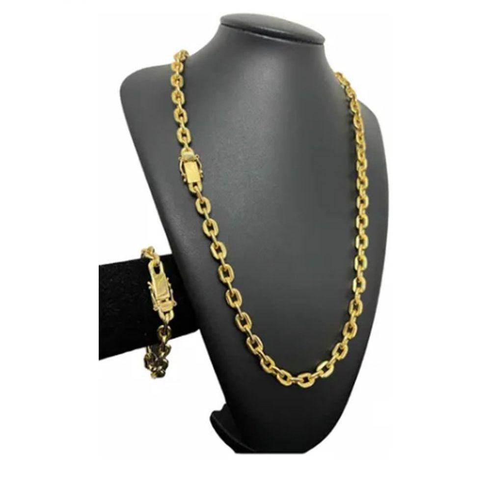 Cordão Cadeado 8mm Com Pulseira Correnti Cadiado - 1