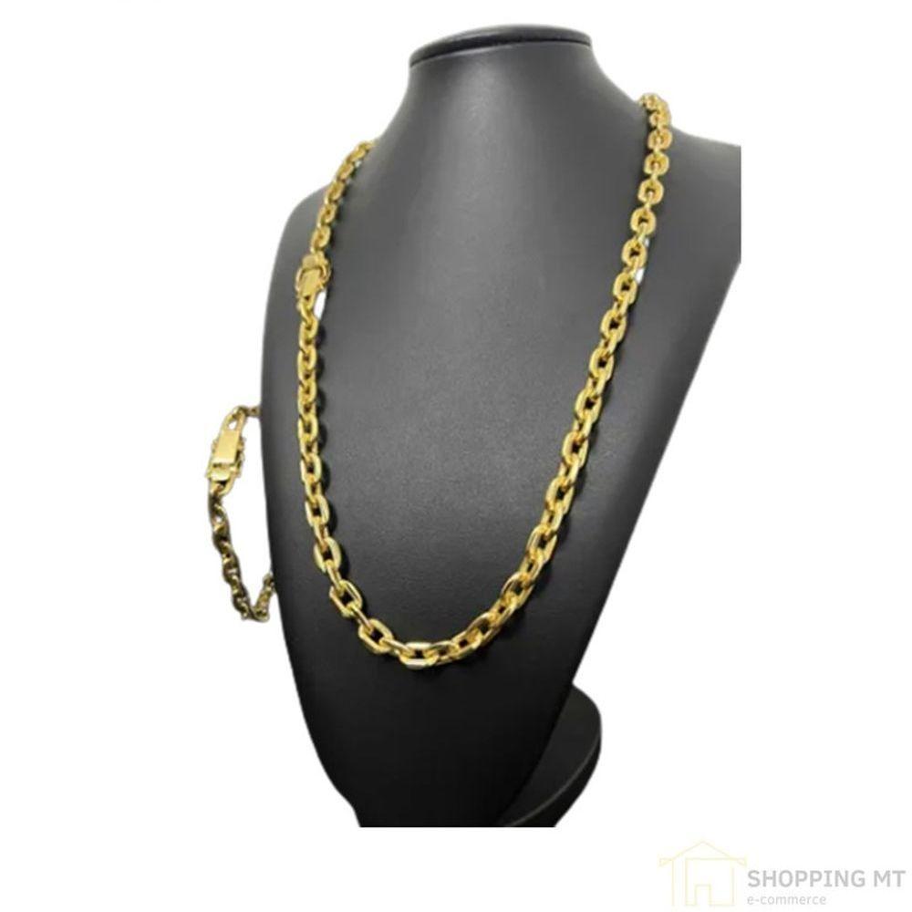 Cordão Cadeado 8mm Com Pulseira Correnti Cadiado - 2
