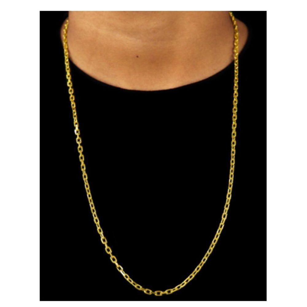 Cordão Corrente Cadeado De Quina 4mm De Moedas Antigas - 2