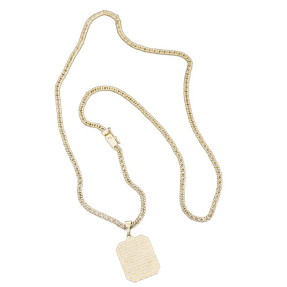 Cordão Corrente Grumet 3mm Com Pingente Mensagem - 1