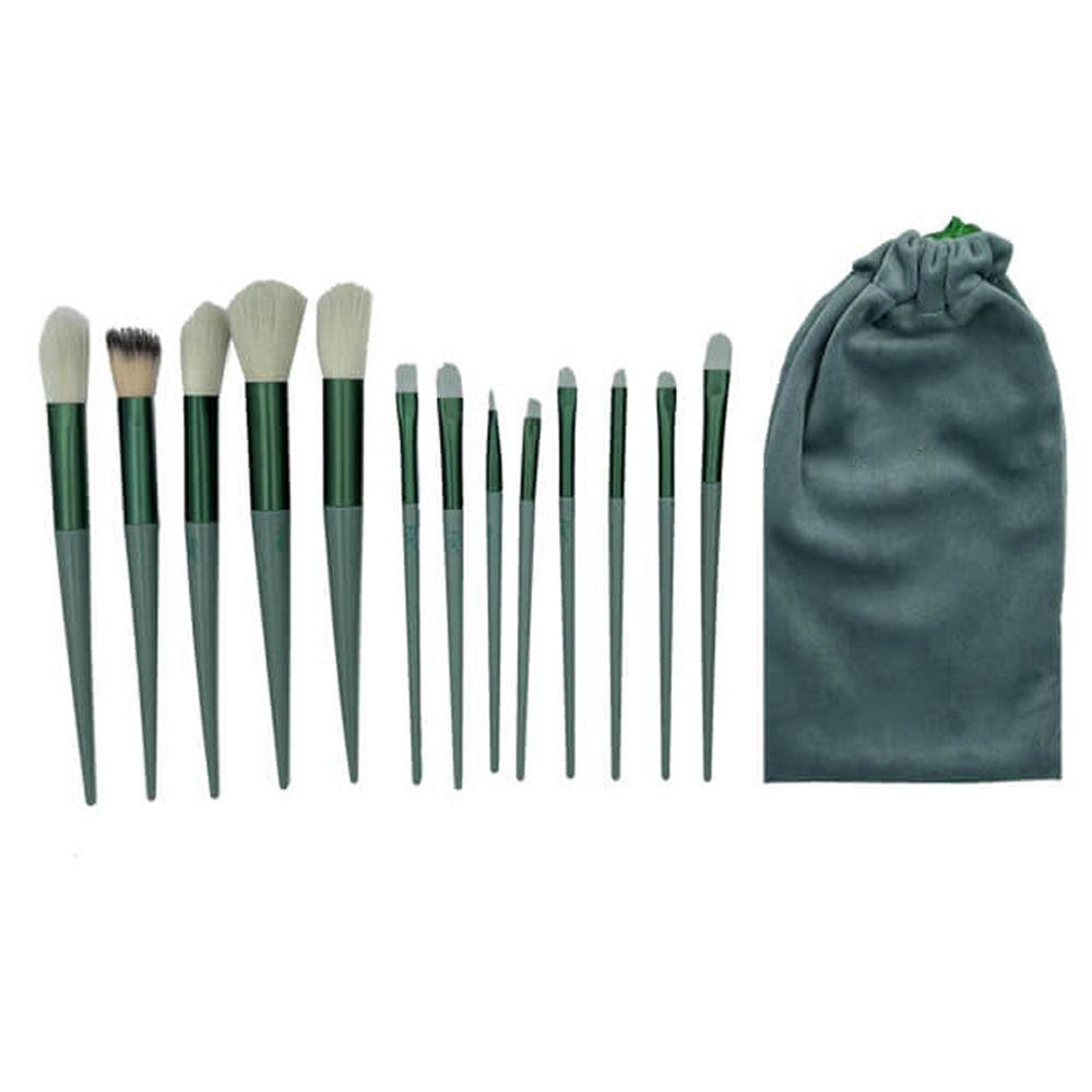 Pincel 13 Peças Make Up Base Corretivo Sombra Po Compacto - 4