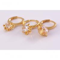 Trio Argolinha Estrelinha De Zircônia Folheado Em Ouro 18K - 1