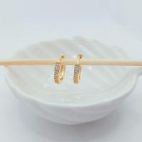 Brinco Argola Click 16mm - 2 Fileiras De Zircônias