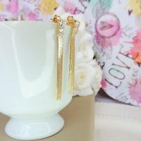 Brinco De Fita Com Zircônia Folheado A Ouro 18K - 2