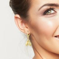 Brinco Argolinha Cacau Com Ponto De Luz Revestido Em Ouro - 3