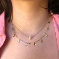 Colar De Mini Conchas Folheado Em Ouro 18K - 2