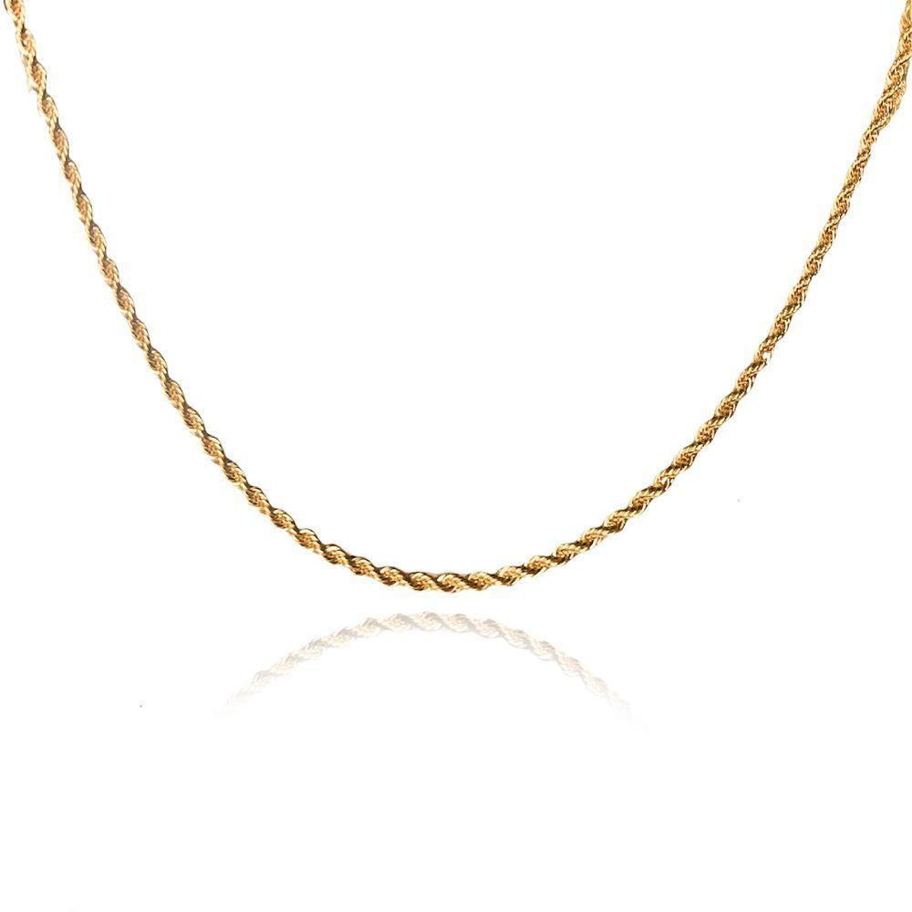 Colar Cordão Baiano 2.5 Folheado Em Ouro 18K - 1