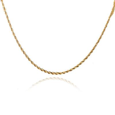 Colar Cordão Baiano 2.5 Folheado Em Ouro 18K