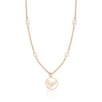 Colar Bless Com Zircônias, Revestido Em Ouro Rosê - 1