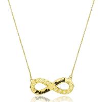 Colar Símbolo Do Infinito Com Nomes E Detalhes Em Zircônia - 2