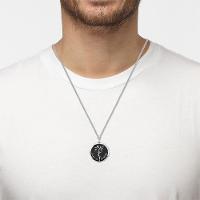 Colar Vl Cana De Açúcar Esmaltado Revestido Em Prata Preto - 2