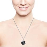 Colar Vl Cana De Açúcar Esmaltado Revestido Em Prata Preto - 3