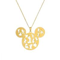 Colar Mickey Com Personagens Vazados Folheado Em Ouro 18k - 3