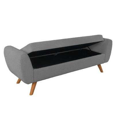 Recamier Bau Italia 1,40m Suede Cinza - Inova Decor