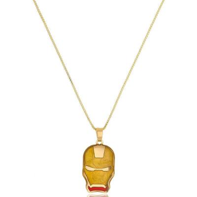 Colar Personalizado Super Heróis Folheado Em Ouro 18K Herói: