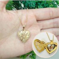 Gargantilha Relicário Banhado A Ouro - 1