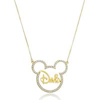 Colar Mickey E Miney Nome Trabalhado Em Zircônia - 3