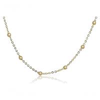 Colar Corrente Com Bolinhas Folheado Em Ouro 18k - 1