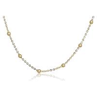 Colar Corrente Com Bolinhas Folheado Em Ouro 18k