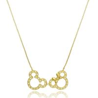 Colar Mickey E Miney Trabalhado Em Zircônia - 1