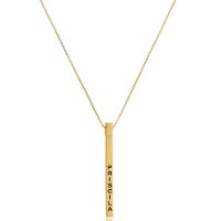 Colar Na Vertical Com Nome Folheado Em Ouro 18k - 1