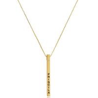 Colar Na Vertical Com Nome Folheado Em Ouro 18k - 2