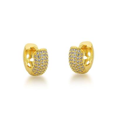 Brinco Argola Larga Banhada A Ouro 18k - Pequeno