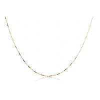 Colar Com Corrente De Bolinha E Palito Folheado Em Ouro 18k - 1