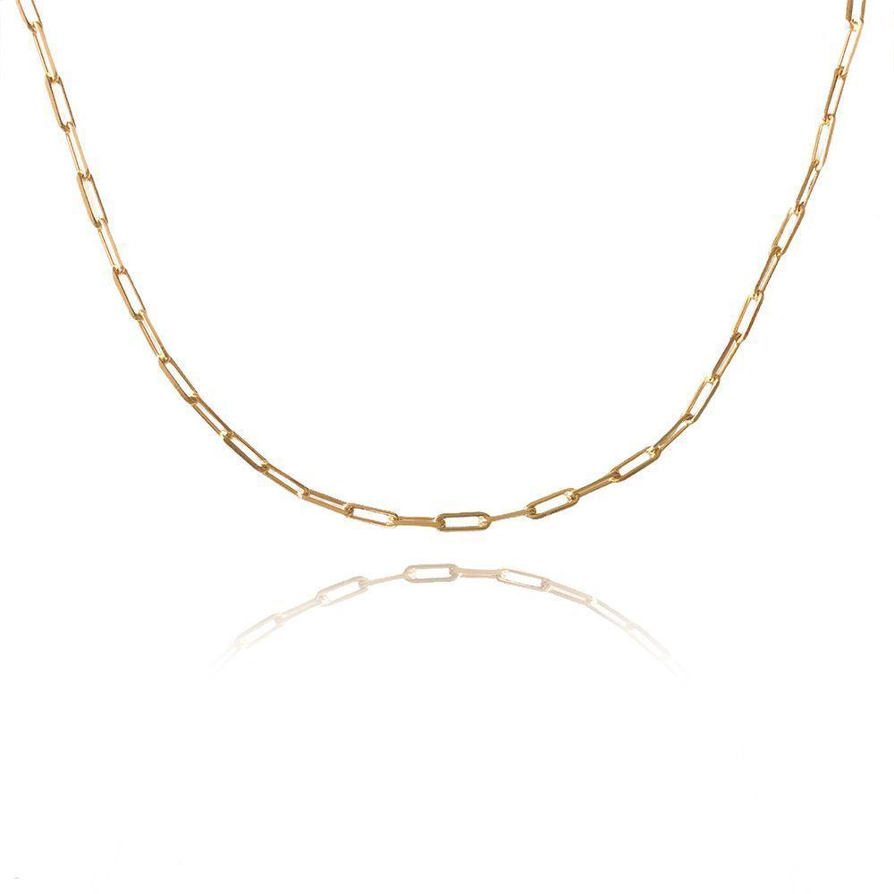 Colar Corrente Cartier 1.0 Folheado Em Ouro18k - 1