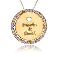 Colar Mandala Trabalhado Em Zircônia Com Nomes - 9