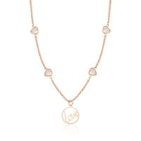 Colar Love Com Zircônias, Revestido Em Ouro Rosê - 1
