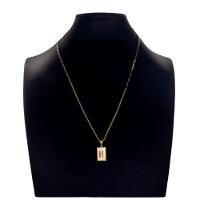 Colar Carti 2mm Pingente Para Nomes Com A Letra H - 1