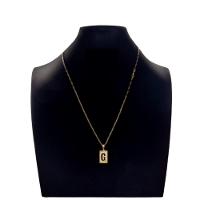 Colar Carti 2mm Pingente Inicial Com Letra G - 1