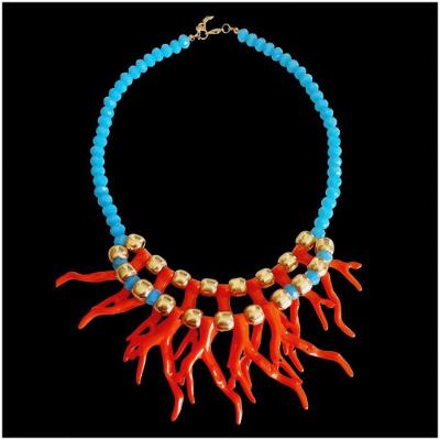 Colar Galhos De Coral