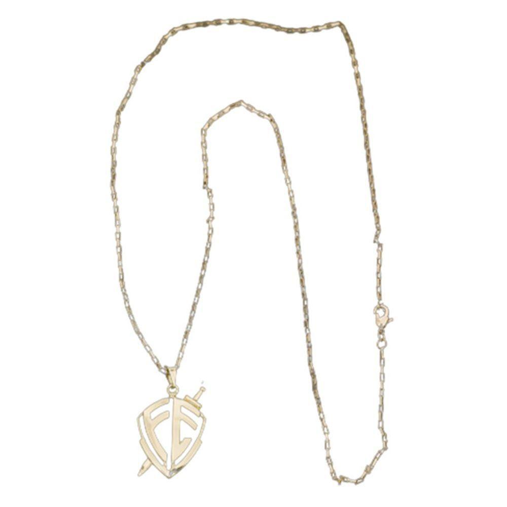 Cordão Tijolinho 1,5mm Pingente Escudo Vazado Colares - 1